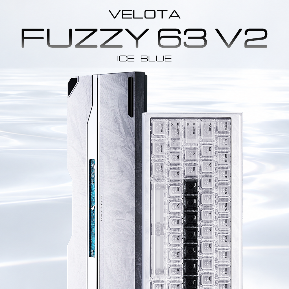 VELOTA FUZZY63 V2 Ice Blue ラピッドトリガーキーボード