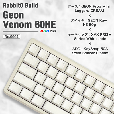 【Rabbit0 Build】No.0004 (GEON VENOM RGB)ラピッドトリガーキーボード