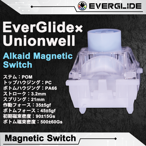EverGlide × Unionwell Alkaid Magnetic スイッチ