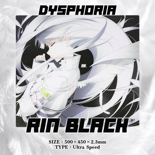 DYSPHORIA RIN Black ガラスマウスパッド