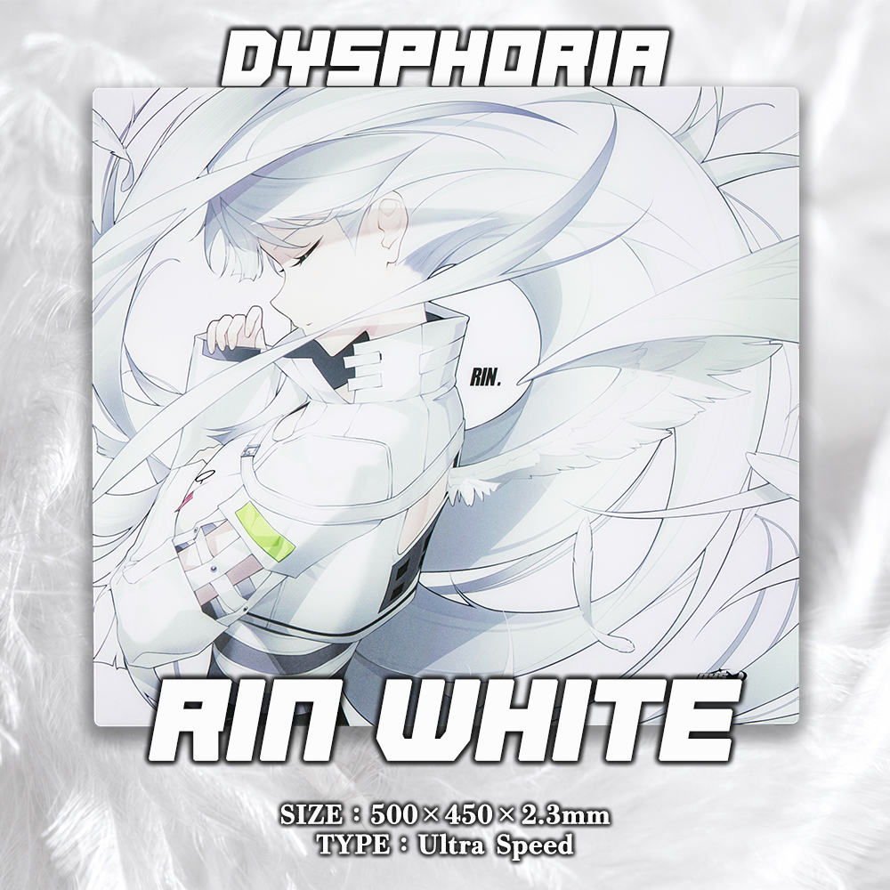 DYSPHORIA RIN White ガラスマウスパッド