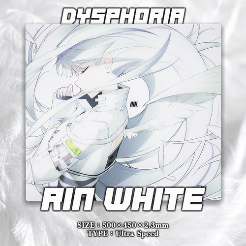 DYSPHORIA RIN White ガラスマウスパッド