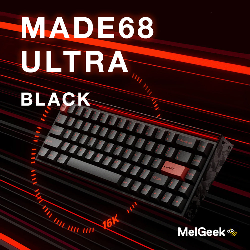 MelGeek MADE68 Ultra Anodized Black ラピッドトリガーキーボード