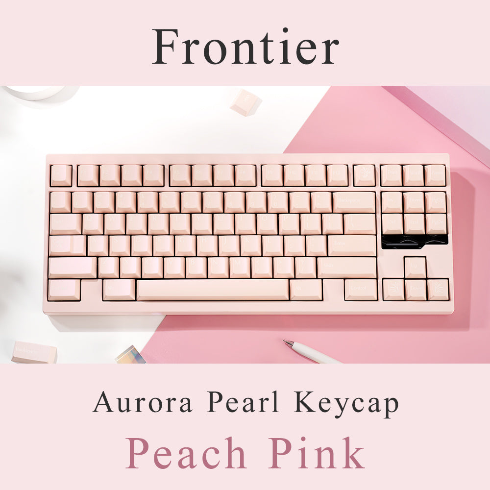 Frontier Aurora Pearl White キーキャップ Frontier Aurora Pearl Keycap Peach Pink