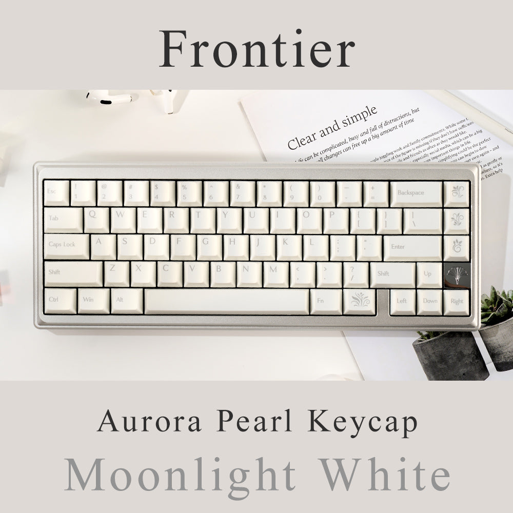 Frontier Aurora Pearl White キーキャップ Frontier Aurora Pearl Keycap Moonlight White