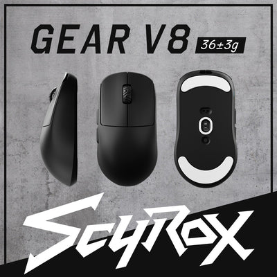 SCYROX V8 Black ゲーミングマウス 8000hz 重量36±3g 左右対称