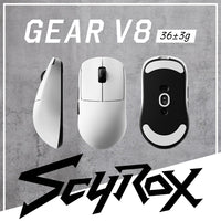 SCYROX V8 White  ゲーミングマウス 8000hz 重量36±3g 左右対称