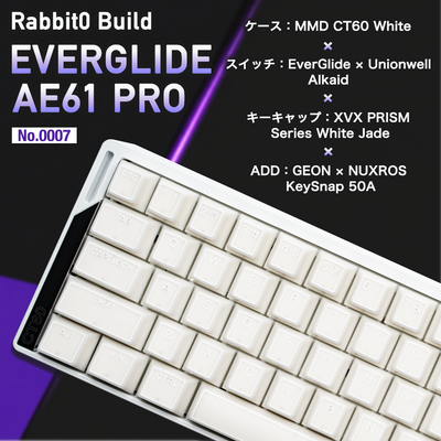 【Rabbit0 Build】No.0007 (EverGlide AE61 PRO) ラピッドトリガーキーボード