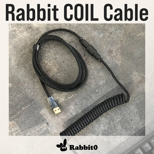 Rabbit TypeC コイルケーブル ブラック