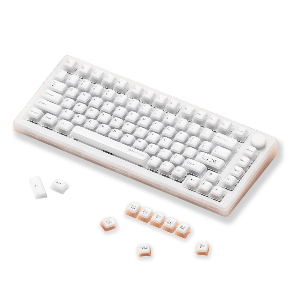 XVX White Translucent Silicone Keycaps 113keys キーキャップ