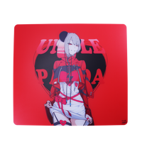 Uncle Panda RED ガラスマウスパッド