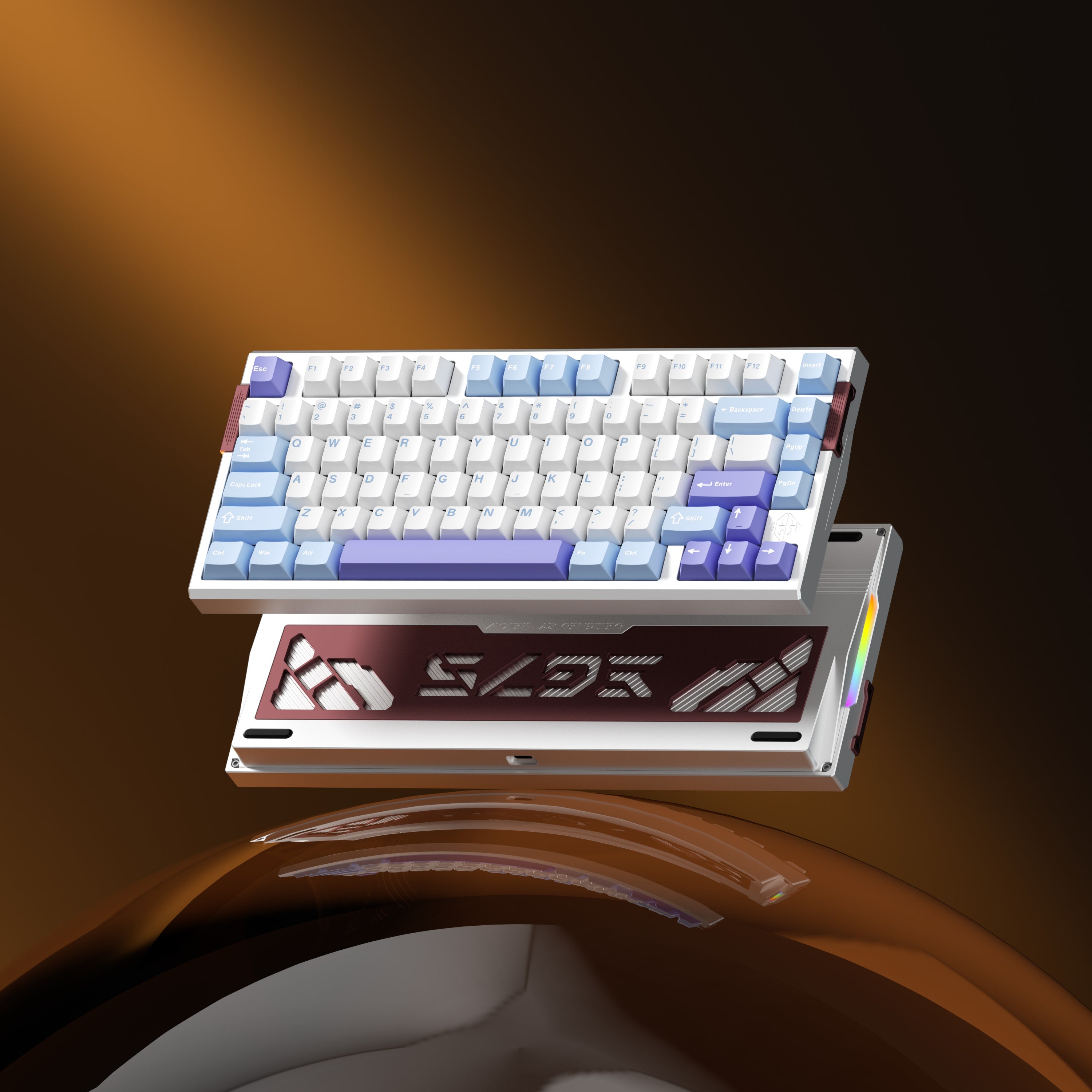 WEIKAV EG75 SilverBlue (PBTキーキャップver) ラピッドトリガーキーボード