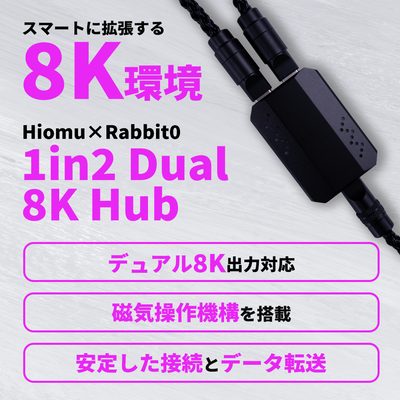 Hiomu × Rabbit0 1 in 2 Dual 8K Hub