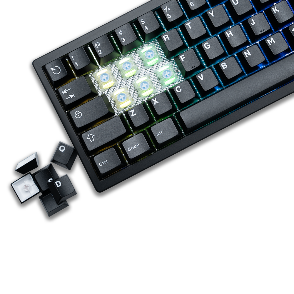 everglide su66max カスタムキーボード EverGlide SU66 Max ブラック ラピッドトリガーキーボード