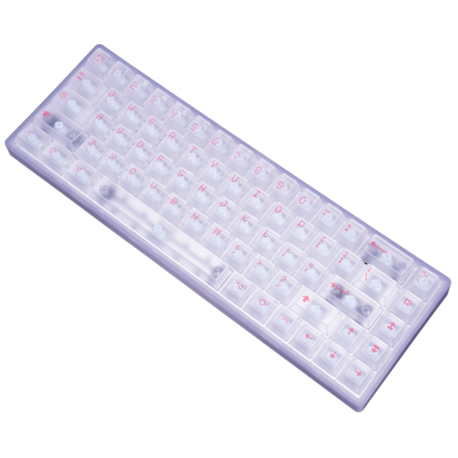 EverGlide AE68 Pro White Transparent ラピッドトリガーキーボード