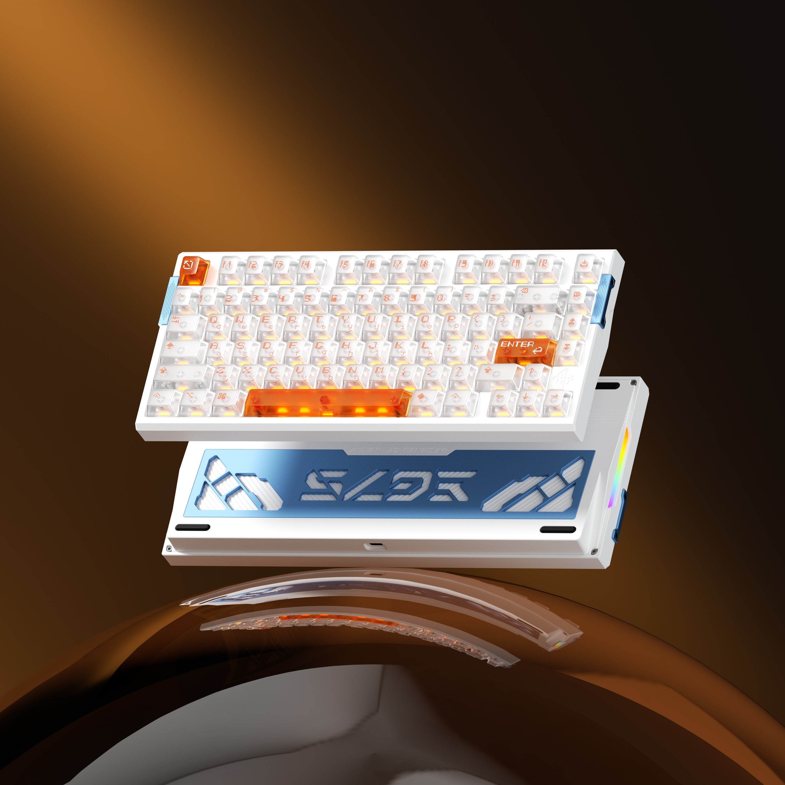 WEIKAV EG75 Spray Cold White ラピッドトリガーキーボード