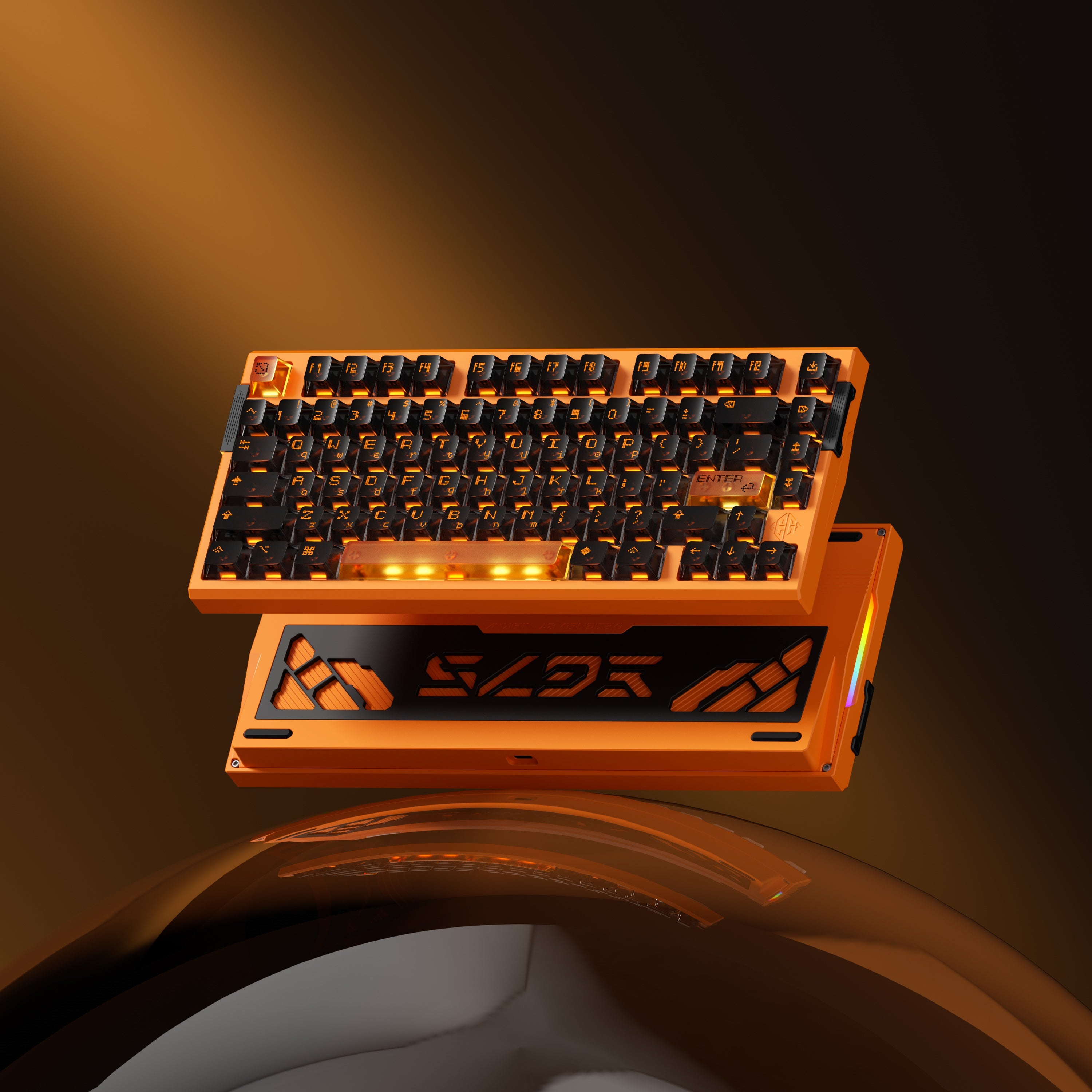 トリーヴァゴルギーオージャー　高レート WEIKAV EG75 Spray Orange ラピッドトリガーキーボード