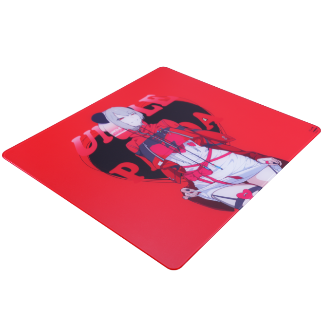 Uncle Panda RED ガラスマウスパッド