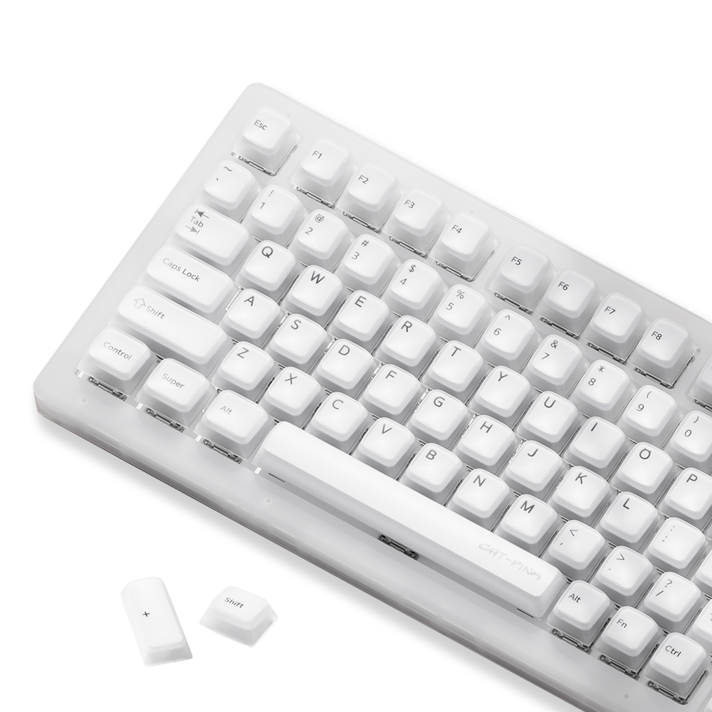 XVX White Translucent Silicone Keycaps 113keys キーキャップ