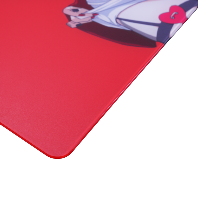 XXN Red ガラスマウスパッド Uncle Panda RED ガラスマウスパッド