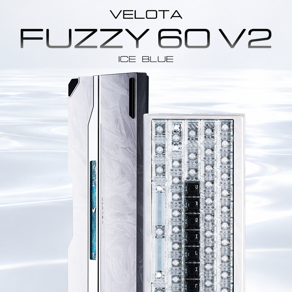 VELOTA FUZZY60 V2 Ice Blue ラピッドトリガーキーボード