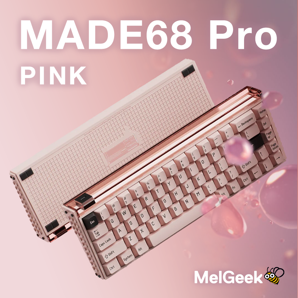MelGeek MADE68 Pro Pink ラピッドトリガー キーボード