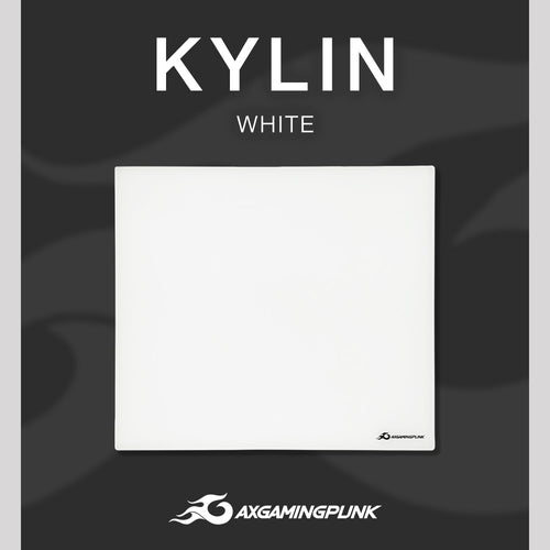 AXGAMINGPUNK KYLIN コントロールタイプ  ガラスマウスパッド ホワイト