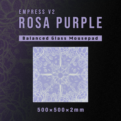 Padsmith Empress V2 - Rosa Lavender (Purple) ガラスマウスパッド Padsmith Empress V2 - Rosa Lavender (Purple) ガラスマウスパッド
