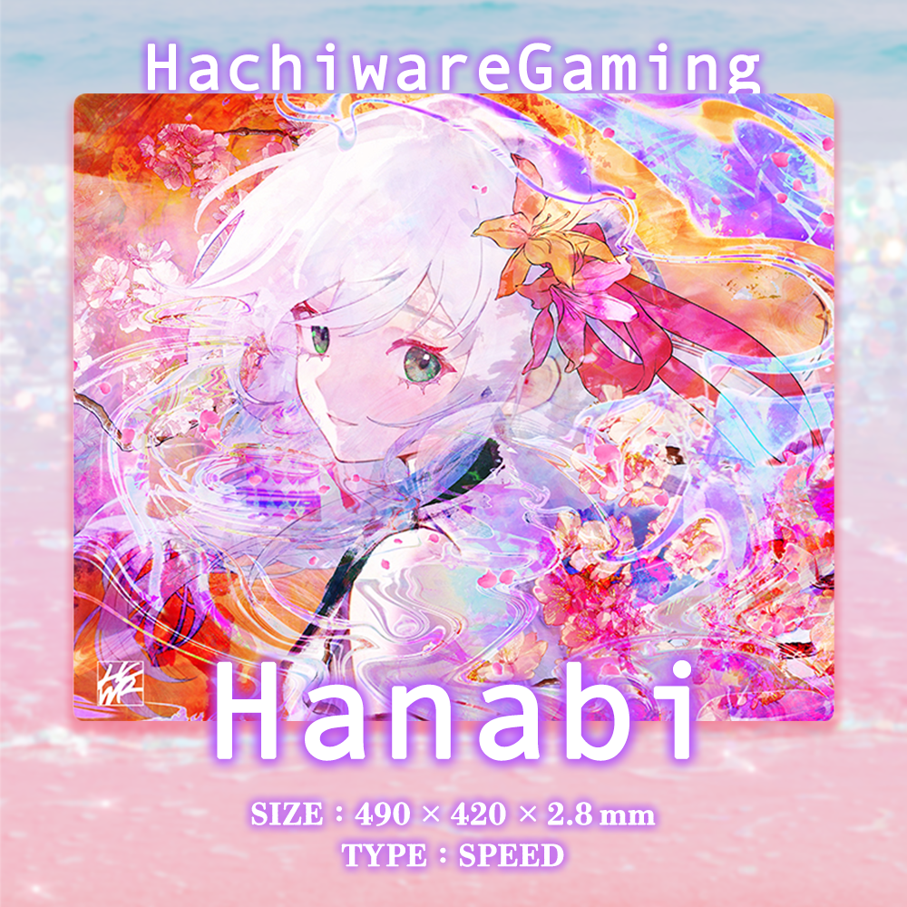 HachiwareGaming Hanabi ガラスマウスパッド