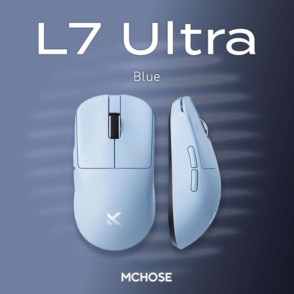 マウス・トラックボール MCHOSE L7 ULTRA Blue MCHOSE L7 Ultra Blue 軽量ワイヤレスゲーミングマウス