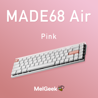 MelGeek MADE68 Air Pink ラピッドトリガーキーボード ロープロファイル