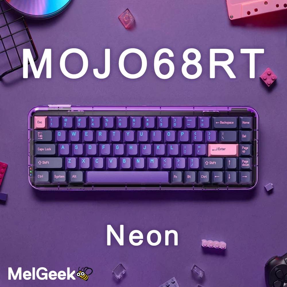 キーボード譲ります MelGeek Mojo68 プラスチック シースルー、カスタム & プログラム可能
