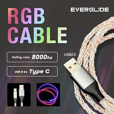 EverGlide RGB ケーブル Type C- to A