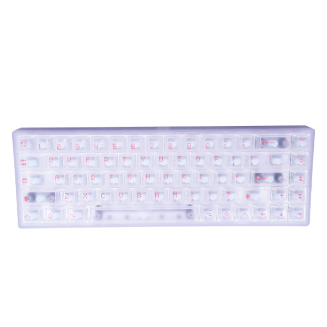 EverGlide AE68 Pro White Transparent ラピッドトリガーキーボード