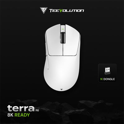 Teevolution Terra Pro White ワイヤレス エルゴ ゲーミングマウス