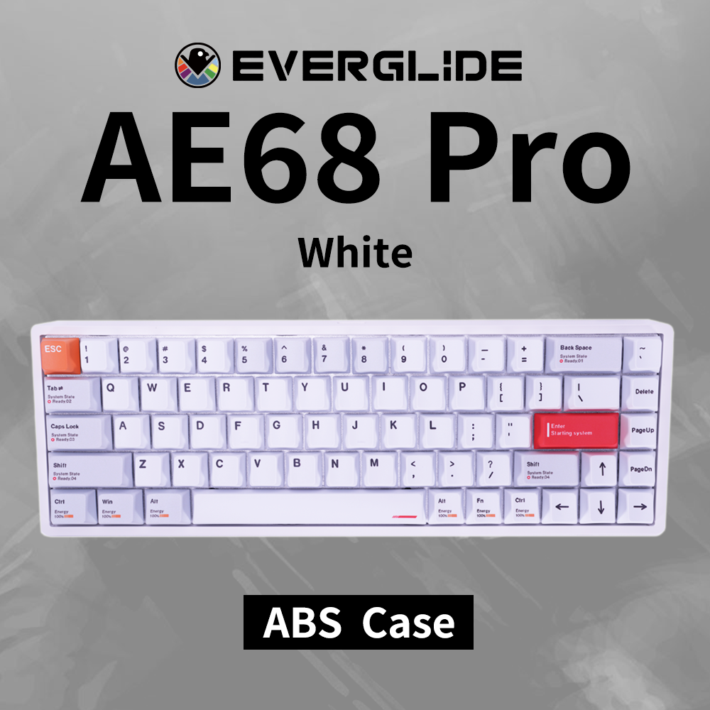 EverGlide AE68 Pro White ラピッドトリガーキーボード EverGlide AE68 Pro White ラピッドトリガーキーボード