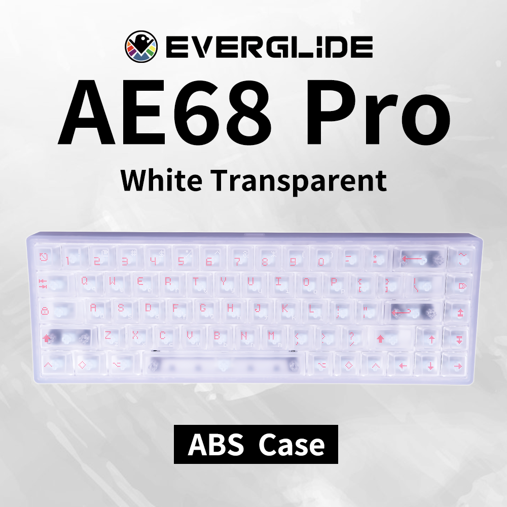 EverGlide AE68 Pro siren v3モデル ラピッドトリガー EverGlide AE68 Pro White Transparent ラピッドトリガーキーボード