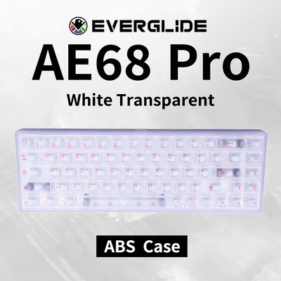 EverGlide AE68 Pro White Transparent ラピッドトリガーキーボード