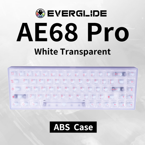 EverGlide AE68 Pro White Transparent ラピッドトリガーキーボード