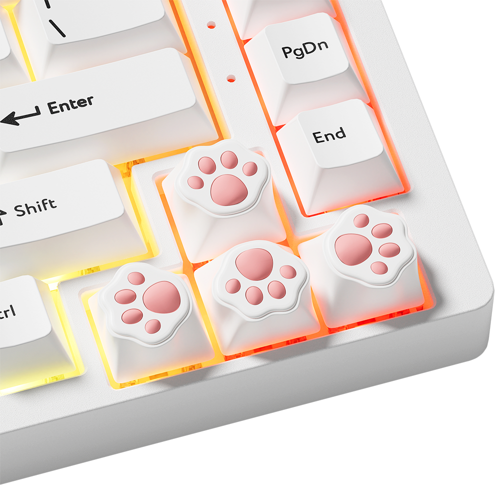 XVX 肉球 4-Key ホワイト Silicon Artisan Keycap