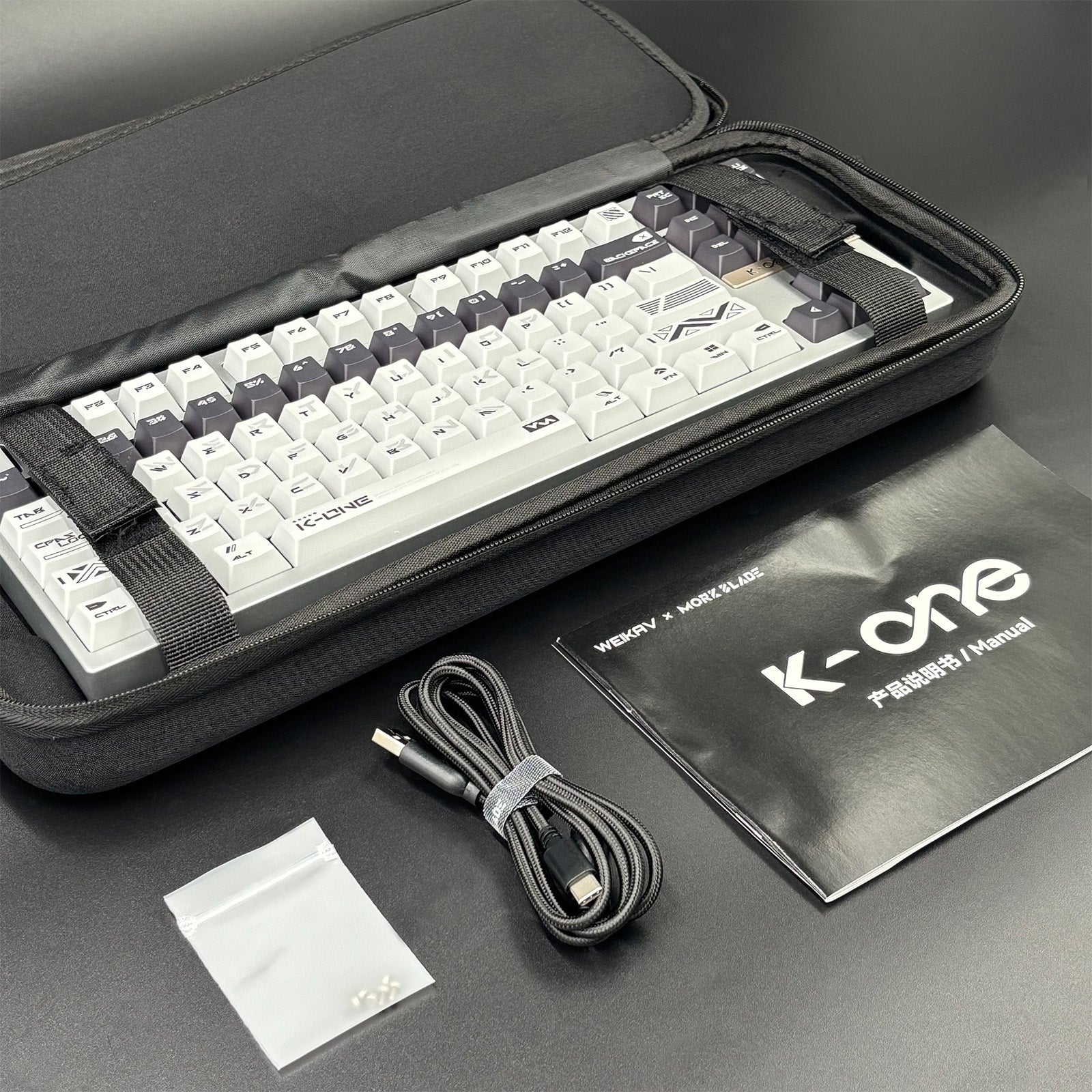 WEIKAV × MORKBLADE K-ONE シルバー ラピッドトリガーキーボード
